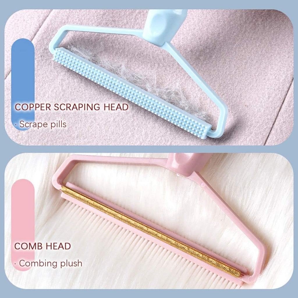Portable Fabric Shaver & Pet Hair Remover This manual lint remover is a double-sided, battery-free tool designed to remove pet hair, fuzz, and lint from heavy-duty fabrics.