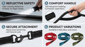 Heavy-Duty Nylon Dog Leash | Comfort-Grip Padded Handl